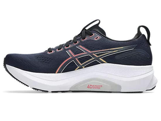Gel-KAYANO 32, chaussure de running Asics, offrant stabilité et confort pour des courses longues.