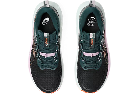 Chaussure de running Asics Gel-Trabuco 13 vue de dessus, conçue pour l’exploration sur sentiers.