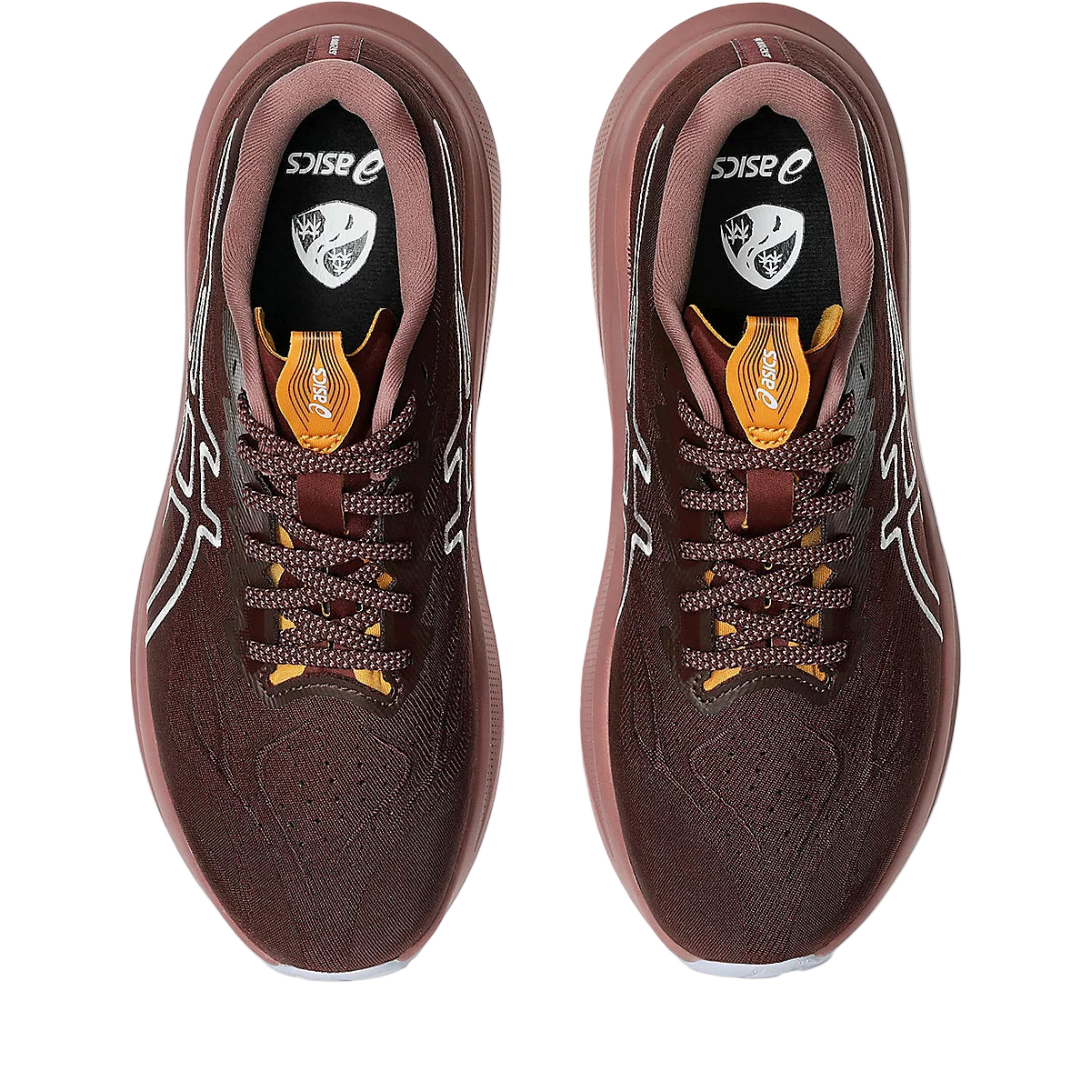 GT-2000 14 TR, chaussures de running Asics, vue du dessus, coloris bordeaux, design technique.