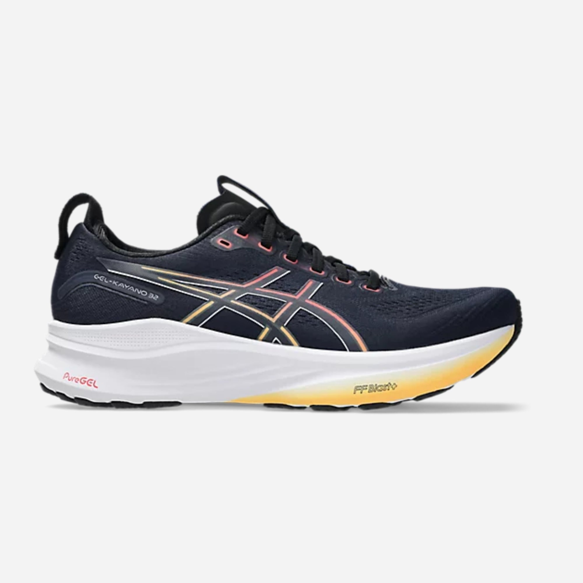 Asics Gel-KAYANO 32, chaussure de running pour homme, confort, stabilité et amorti adapté aux coureurs pronateurs.